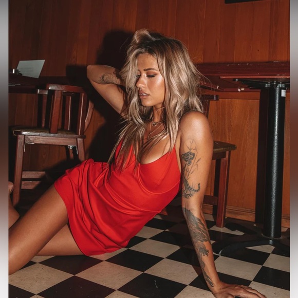 NWT Princess Polly - Red Novella A-Line Corset Fitted Mini Dress - Picture 1 of 12